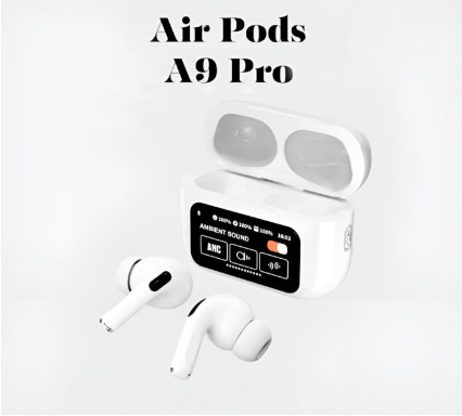 A9 Pro High Quality Sound, ENC Noise Reduction Wireless AirPods With Smart Touch Screen Control