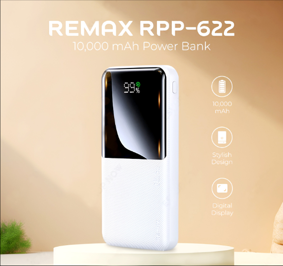 RPP-622 Remax 10000mAh LED Display, PD+QC 20w+22.5W Fast Charging Multi-Device Compatibility Powerbank